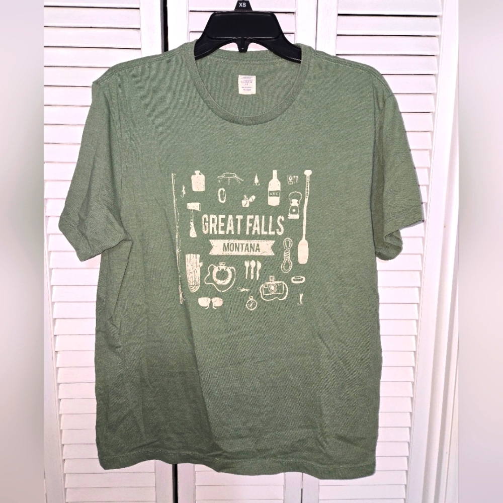 J.Crew Men's M Great Falls Montana Graphic Tee